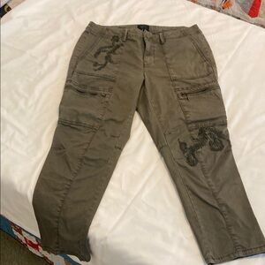White House Black Market Cargo Pants - Olive Green
